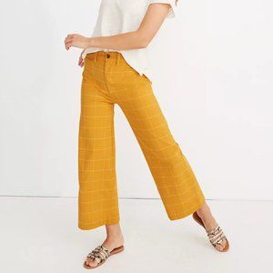 Emmett Wide-Leg Crop Pants in Windowpane 26